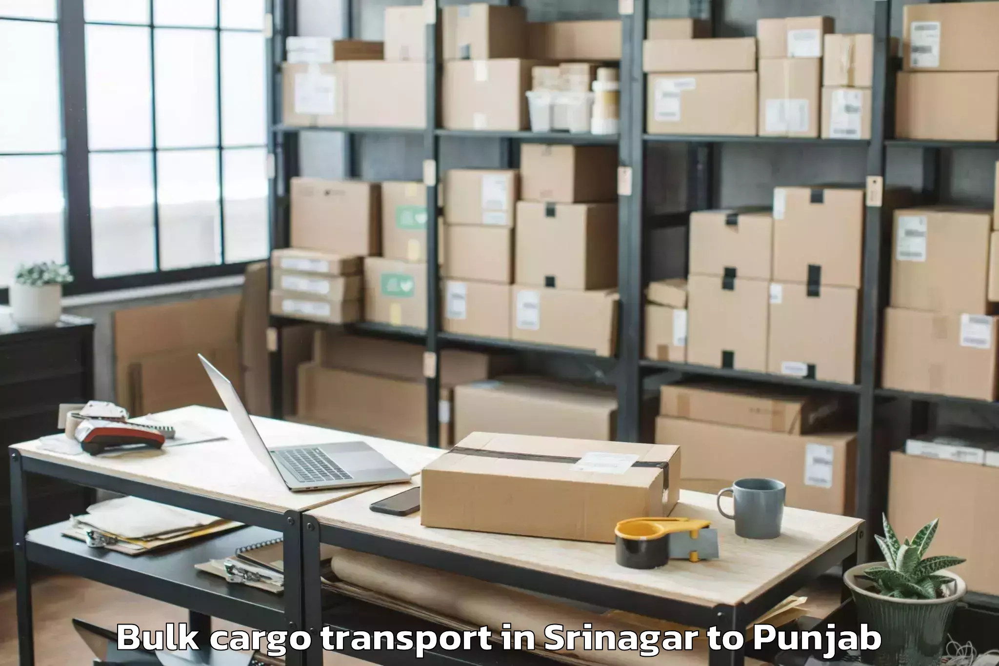 Easy Srinagar to Iit Ropar Bulk Cargo Transport Booking